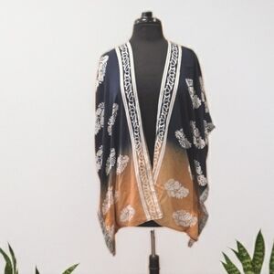 Hyku Small / Medium Kimono Top Hippie Beach Boho Coastal Cardigan Vacation